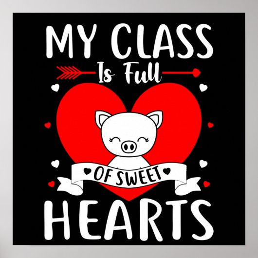 私のクラスは甘いバレンタインのハートでいっぱいだ ポスター (正面)