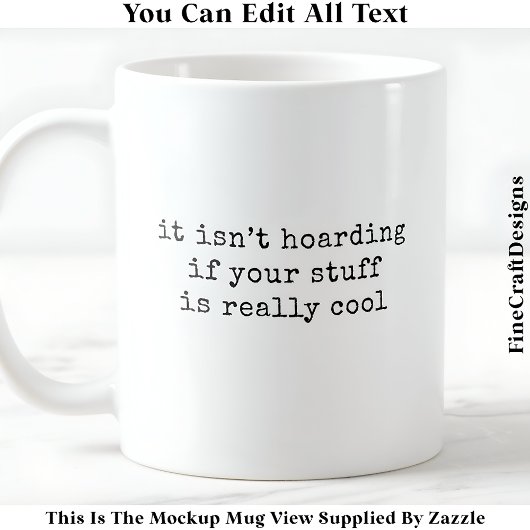 私のクラフトスタッシュはホアラディング059おもしろい引用文 コーヒーマグカップ