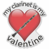 私のクラリネットは私のバレンタイン シール (正面)