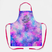 私のクリスタル銀河系はUカラフルピンクカスタム エプロン (正面)