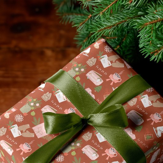 私のクリスマスお気に入りのの事の一部 ラッピングペーパーシート