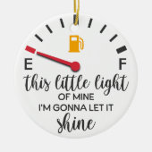 私のクリスマスのこの小さな光おもしろい セラミックオーナメント (正面)