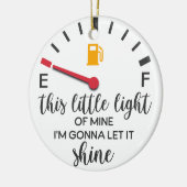 私のクリスマスのこの小さな光おもしろい セラミックオーナメント (左)