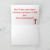 私のクリスマスのための現在 シーズンカード (内部)