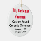 私のクリスマスのカスタムな陶磁器の平らなオーナメント(円形) セラミックオーナメント (右)