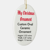 私のクリスマスのカスタムな陶磁器の平らなオーナメント(楕円形) セラミックオーナメント (右)