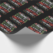 私のクリスマスの家族おもしろいのクリスマスと関係がある ラッピングペーパー (角)