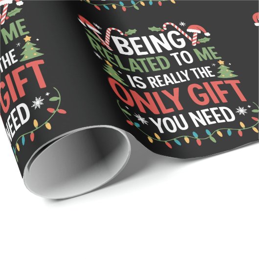 私のクリスマスの家族おもしろいのクリスマスと関係がある ラッピングペーパー (ロールコーナー)