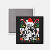 私のクリスマスの家族おもしろいのクリスマスPaに関係している マグネット (正面/裏面)