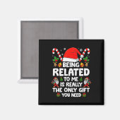 私のクリスマスの家族おもしろいのクリスマスPaに関係している マグネット (正面/裏面)