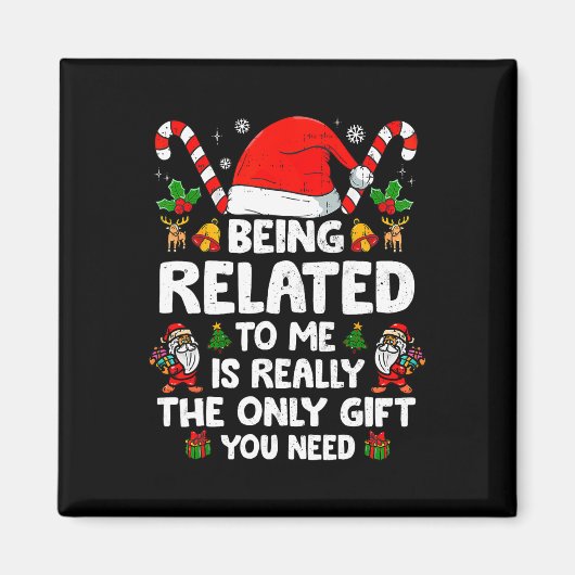 私のクリスマスの家族おもしろいのクリスマスPaに関係している マグネット (正面)