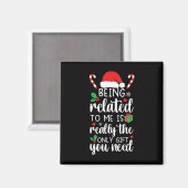 私のクリスマスの家族おもしろいのクリスマスPaに関係している マグネット (正面/裏面)