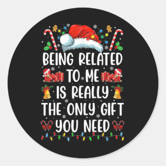 私のクリスマスの家族おもしろいのクリスマスPaに関係している ラウンドシール