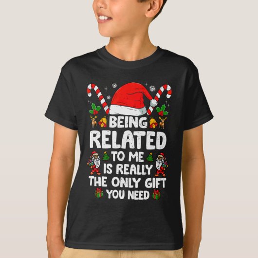 私のクリスマスの家族おもしろいのクリスマスPaに関係している Tシャツ (正面)