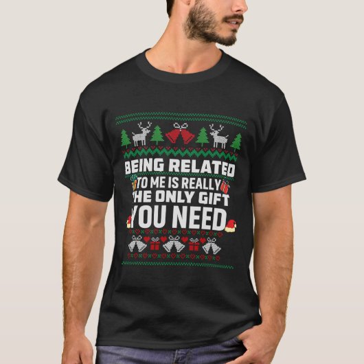 私のクリスマスの家族おもしろいのクリスマスPaに関係している Tシャツ (正面)