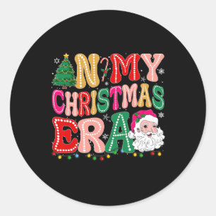 私のクリスマスの時代にかわいいグルービークリスマスホリデー ラウンドシール