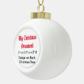 私のクリスマスの陶磁器の球のオーナメント(クリスマスの木) セラミックボールオーナメント (右)