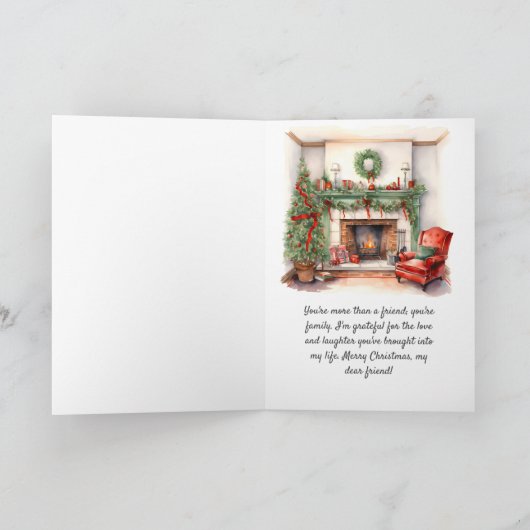 私のクリスマスの願い私の友人の親愛クリスマス カード (内部)