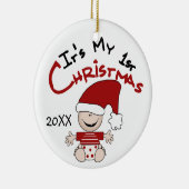 私のクリスマスの飾り セラミックオーナメント (右)