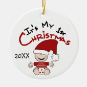 私のクリスマスの飾り セラミックオーナメント (正面)