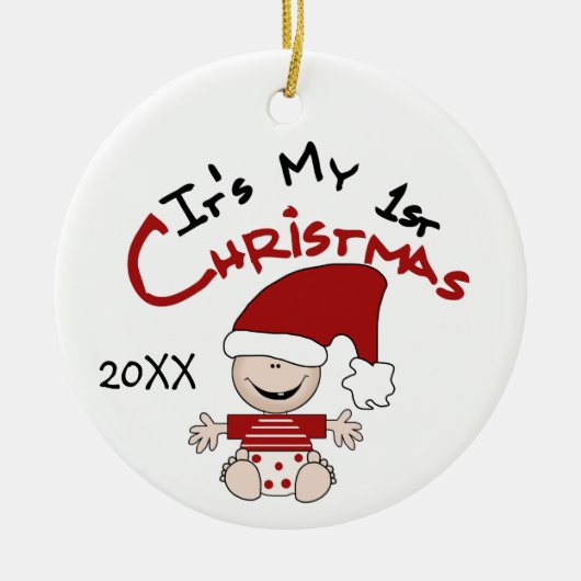 私のクリスマスの飾り セラミックオーナメント (正面)