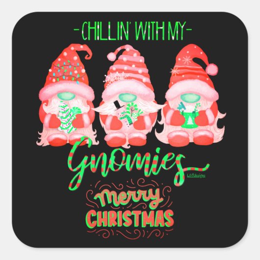 私のクリスマスを持つ子供おもしろいたち スクエアシール (正面)