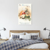 私のクリスマスウィッシュキッドがおもちゃを観察 キャンバスプリント (インサイチュ (寝室))