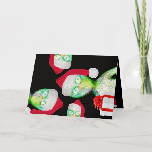 私のクリスマスカードにエイリアンがあります! シーズンカード (正面)