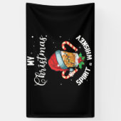 私のクリスマススピリットはウィスキーを飲んでいる 横断幕 (縦)