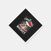 私のクリスマススピリットはウイスキーの醜いセータークリスマスP スタンダードカクテルナプキン (角)