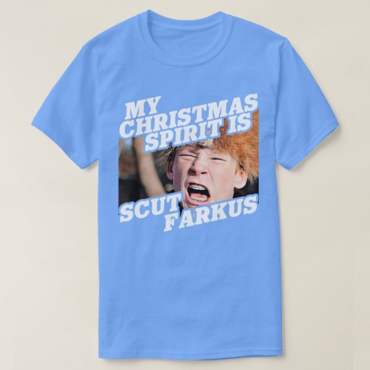 私のクリスマススピリットはスカウト・ファルカスだ Tシャツ (デザイン正面)