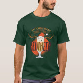 私のクリスマスパジャマの衣装はReinBEER おもしろい BEER Mens Tシャツ (正面)