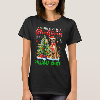 私のクリスマスパジャマボクサースカーフサンタクリスマス Tシャツ