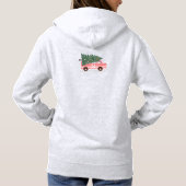 私のクリスマスムービーを見るシャツピンクのレトロバン パーカ (裏面)