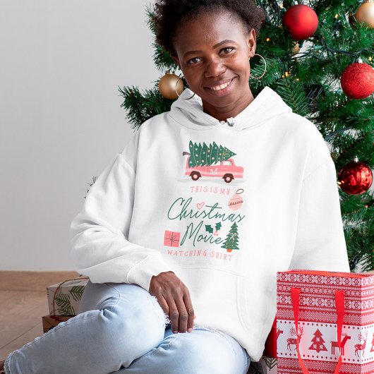 私のクリスマスムービーを見るシャツピンクのレトロバン パーカ