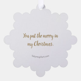 私のクリスマスメリー紙オーナメントに オーナメントカード