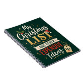 私のクリスマスリストとその他の高価なアイデア 冗談 ノートブック (右側)