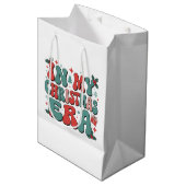 私のクリスマス時代にかわいいグルービークリスマスクリスマス ミディアムペーパーバッグ (正面アングル)