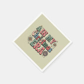 私のクリスマス時代にグルーヴィおもしろい先生 スタンダードカクテルナプキン (角)