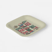 私のクリスマス時代にグルーヴィおもしろい先生 ペーパープレート (傾斜あり)