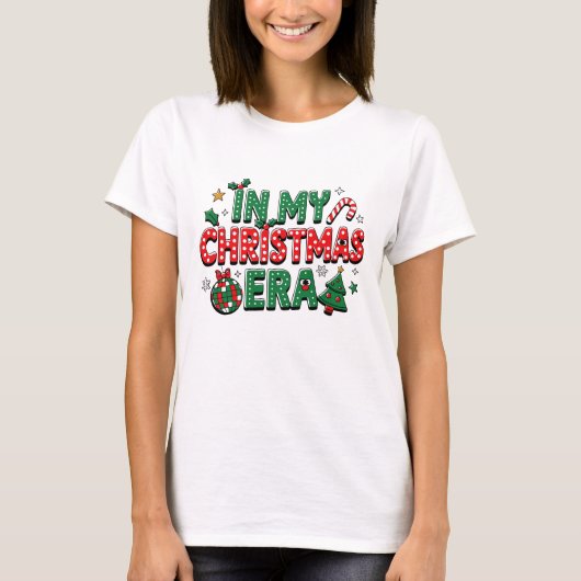 私のクリスマス時代にマッチするメリークリスマス Tシャツ (正面)