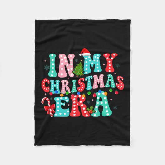 私のクリスマス時代の家族のマッチングのメリークリスマス フリースブランケット (正面)