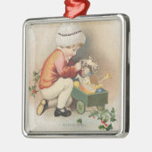 私のクリスマスWishKidおもちゃを観察します メタルオーナメント (左)