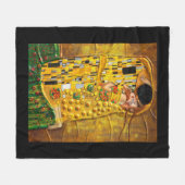 私のクリムトSerie: キス フリースブランケット (正面(横))