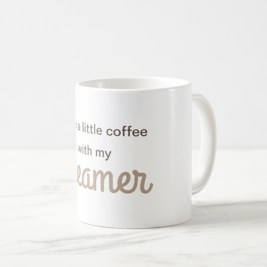 私のクリーマーと少しコーヒー コーヒーマグカップ (正面右)