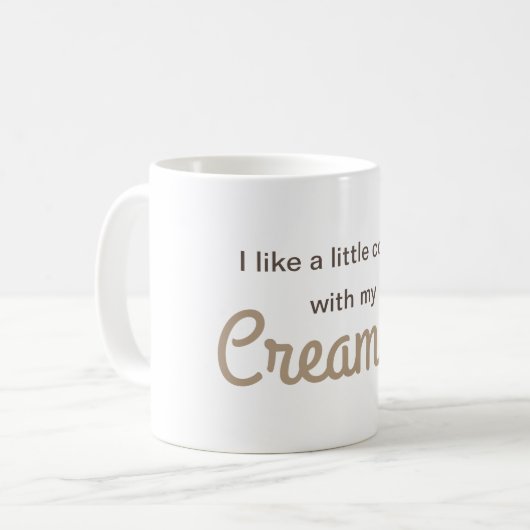 私のクリーマーと少しコーヒー コーヒーマグカップ (正面左)