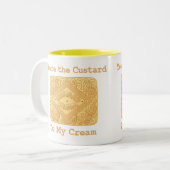 私のクリーム色のビスケットのマグへのあなたはカスタード ツートーンマグカップ (正面左)