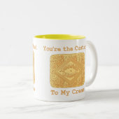 私のクリーム色のビスケットのマグへのあなたはカスタード ツートーンマグカップ (正面右)