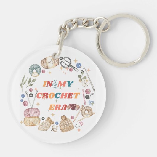 私のクロシェ時代のシャツでは、クラフター母のギフト、クロシェ キーホルダー (裏面)
