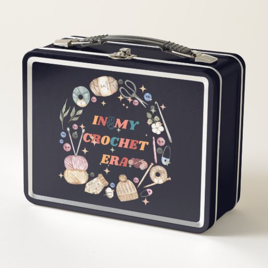 私のクロシェ時代のシャツでは、クラフター母のギフト、クロシェ メタルランチボックス (正面)